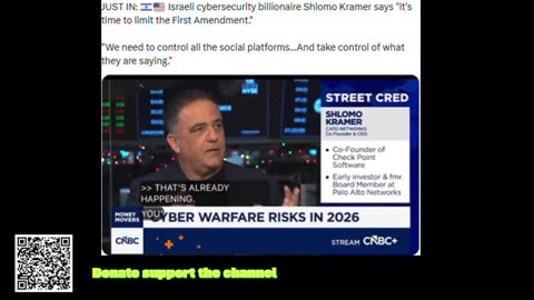 Billionaire Shlomo says "it's time to limit the First Amendment."