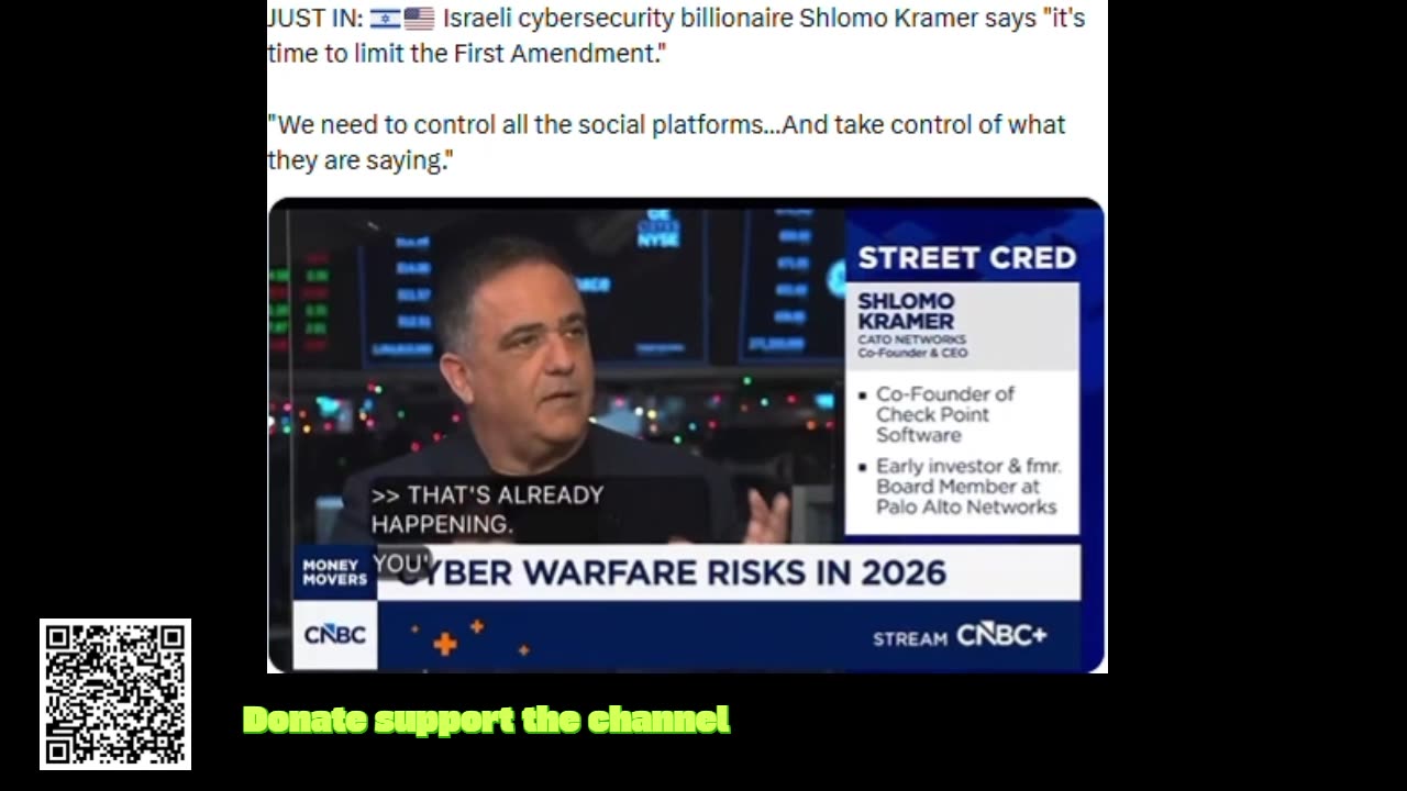 Billionaire Shlomo says "it's time to limit the First Amendment."