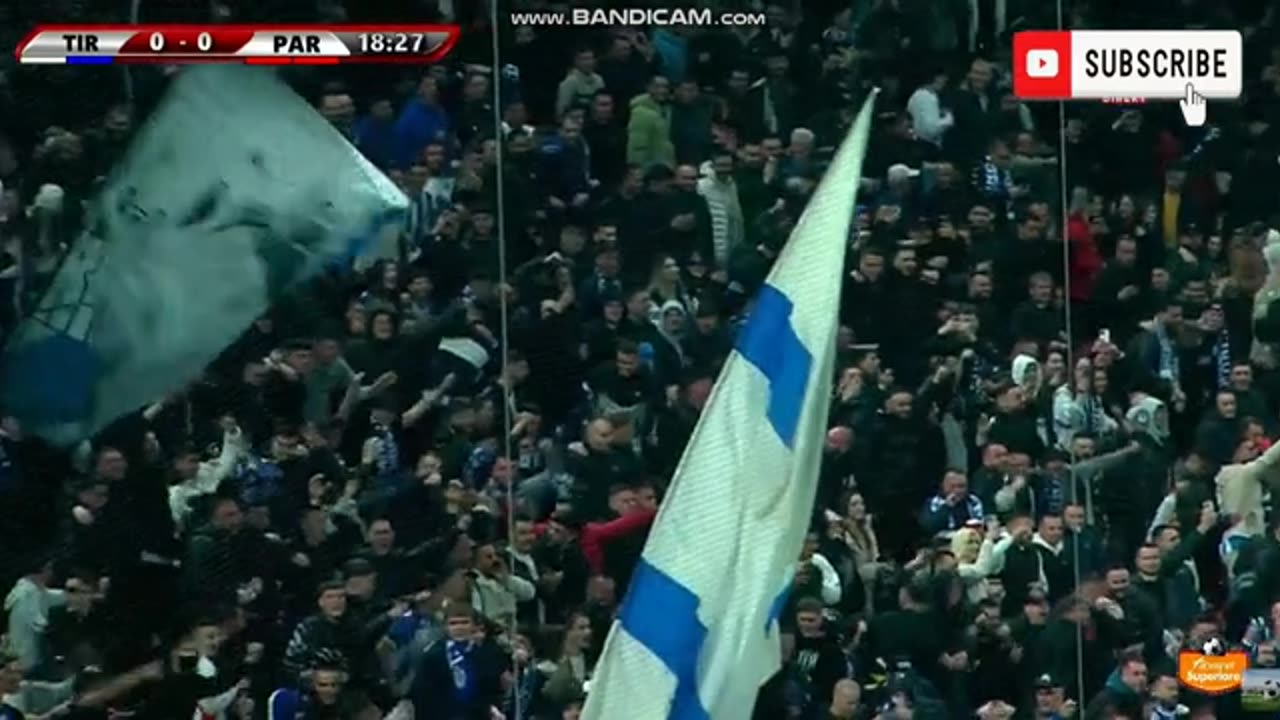 TIRANA PARTIZANI GOL ZHARMUNI