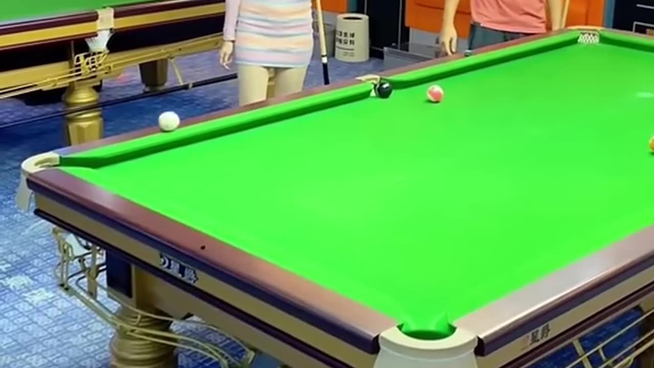 When couples play billiards