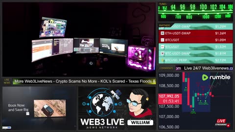 🔴 LIVE | Web3LiveNews 24/7 Texas Floods - Crypto Scam Bill - KOLs Scared. CT Full Panic Mode