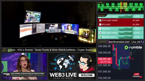 🔴 LIVE | Web3LiveNews 24/7 Texas Floods - Crypto Scam Bill - KOLs Scared. CT Full Panic Mode
