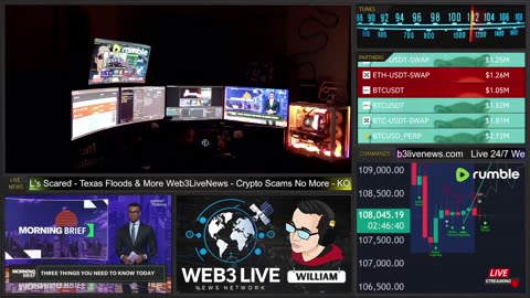 🔴 LIVE | Web3LiveNews 24/7 Texas Floods - Crypto Scam Bill - KOLs Scared. CT Full Panic Mode