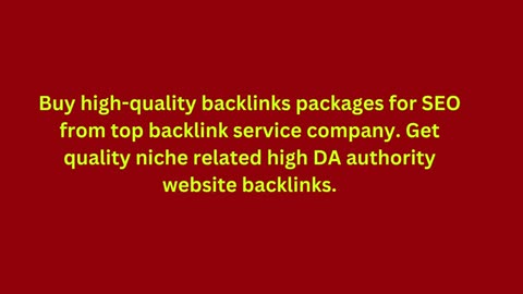 Buy quality backlinks