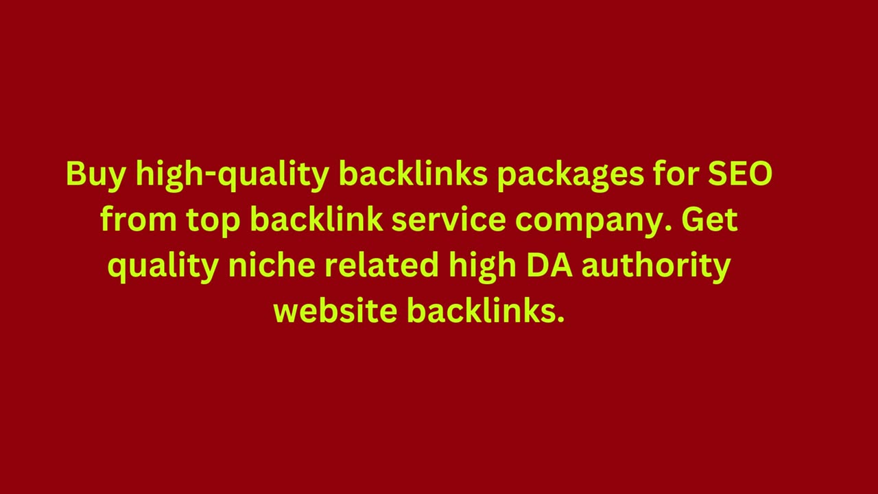 Buy quality backlinks