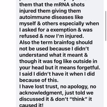 Attn: Susan Holt Premier of New Brunswick Canada Vaccine Injured