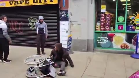 Niggaraunchy Ravages Wheelchair-Bound Old White Person DISTURBING