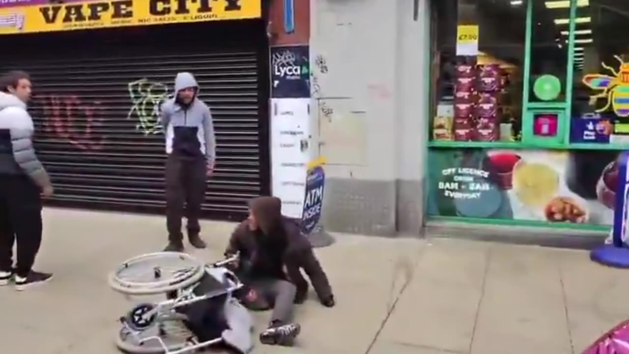 Niggaraunchy Ravages Wheelchair-Bound Old White Person DISTURBING
