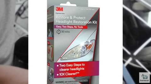 3M Auto Restore and Protect Headlight Restoration Kit, Use On Plastic Lenses, He