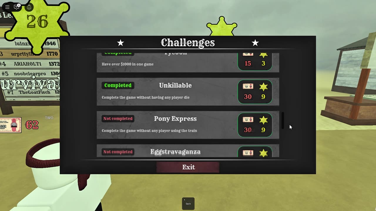Roblox DeadRails Challenge
