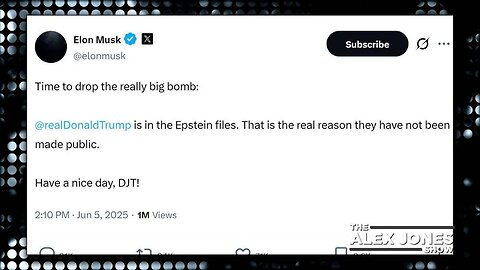 BOMBSHELL UPDATE: Elon Musk Says President Trump Is In The Epstein Files