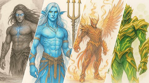 ✨ Sketch Mythological Characters Fast with Colored Pencils | Marvel & DC Fan Art