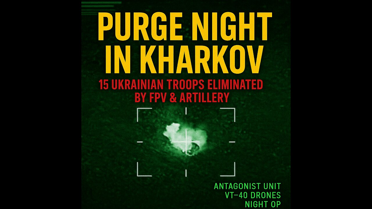 Purge Night in Kharkov: Drones & Artillery Wipe Out 15+ Ukrainian Soldiers in Precision Strikes