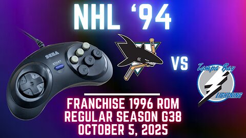 NHL '94 Franchise League (1996) - Sharks (Len) at Lightning (Angryjay93) {Genesis} Game 38