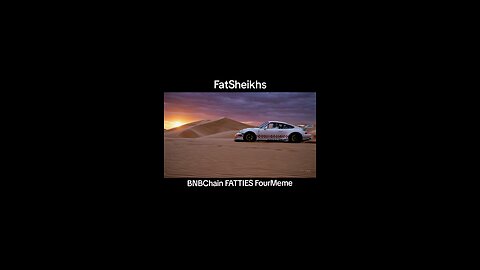 Fat Sheikh driving a Porsche 911 in Dubai Sahara desert sand dunes