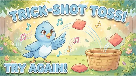 Breezy Blue’s Trick-Shot Toss 🧺 | Try Again! Confidence Song for Kids | PopSoar