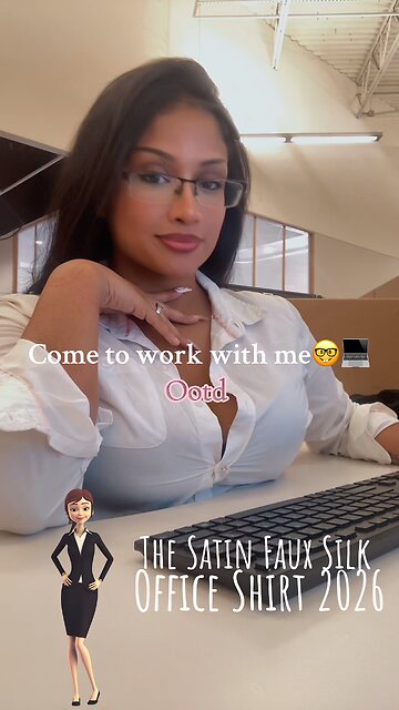 Satin Faux Silk Office Shirt – Long Sleeve for Businesswomen🤎