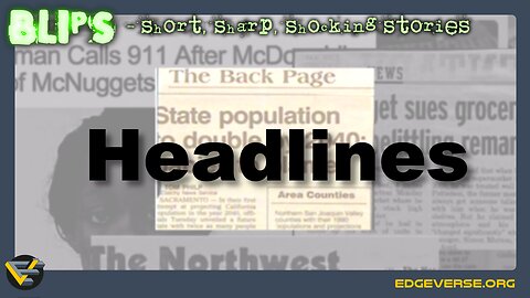 Headlines - Narrated audio short story - comedy drama from a free online independent publisher