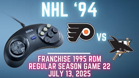NHL '94 Franchise League (1995) - Flyers (IAmDroot) at Sharks (Len) {Genesis} Game 22