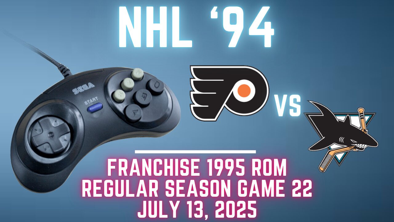 NHL 94 Franchise League (1995) - Flyers (IAmDroot) at Sharks (Len) {Genesis} Game 22