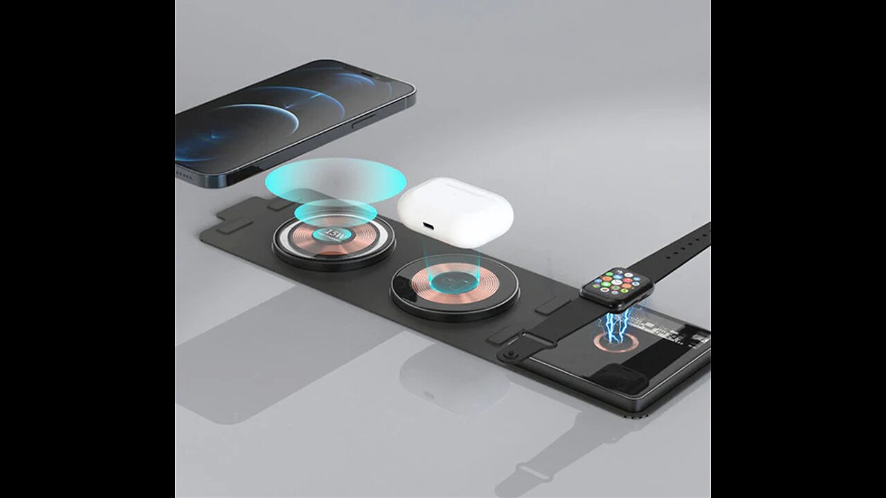 3-In-1 Folding Portable Magnetic Wireless Charger