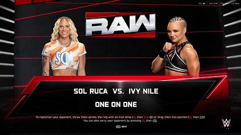 WWE 2k25 Sol Ruca vs Ivy Nile