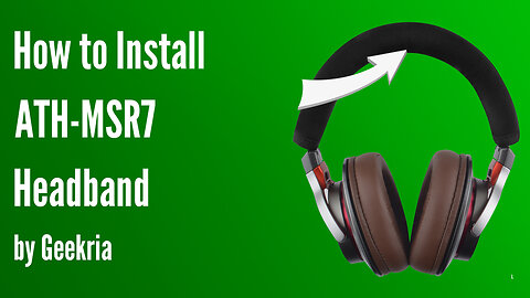 How to lnstall ATH-MSR7 Headphones Headband Cover | Geekria