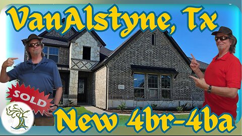 Van Alstyne Texas New Home | 4br-4ba | Massive Yard