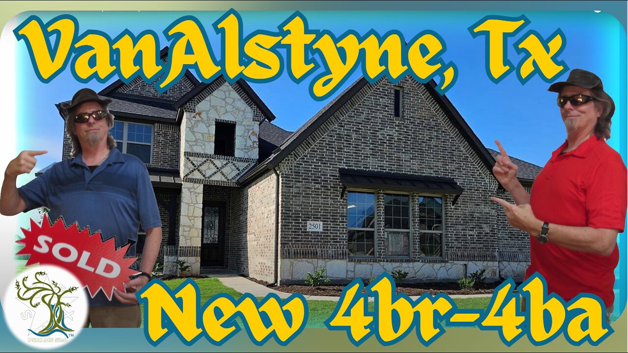 Van Alstyne Texas New Home | 4br-4ba | Massive Yard