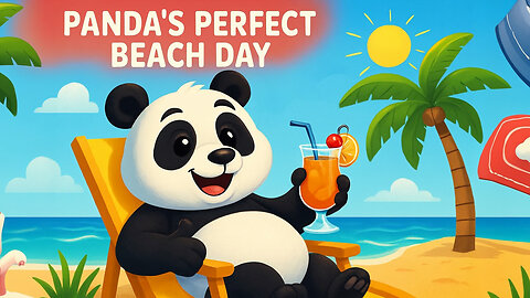 Panda's Perfect Beach Day