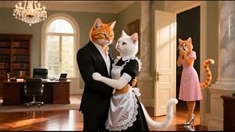 😿Overcoming poverty-sadness-ridicule, the little cat fulfilled her dream👗 👠 👑#aicat#catshorts#cat