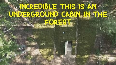 A man in the forest built a secret hut underground.