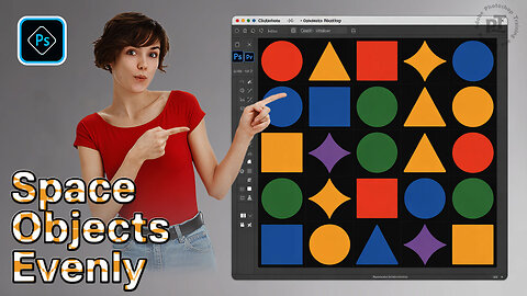 EVENLY Space Objects in Photoshop Fast and Easy