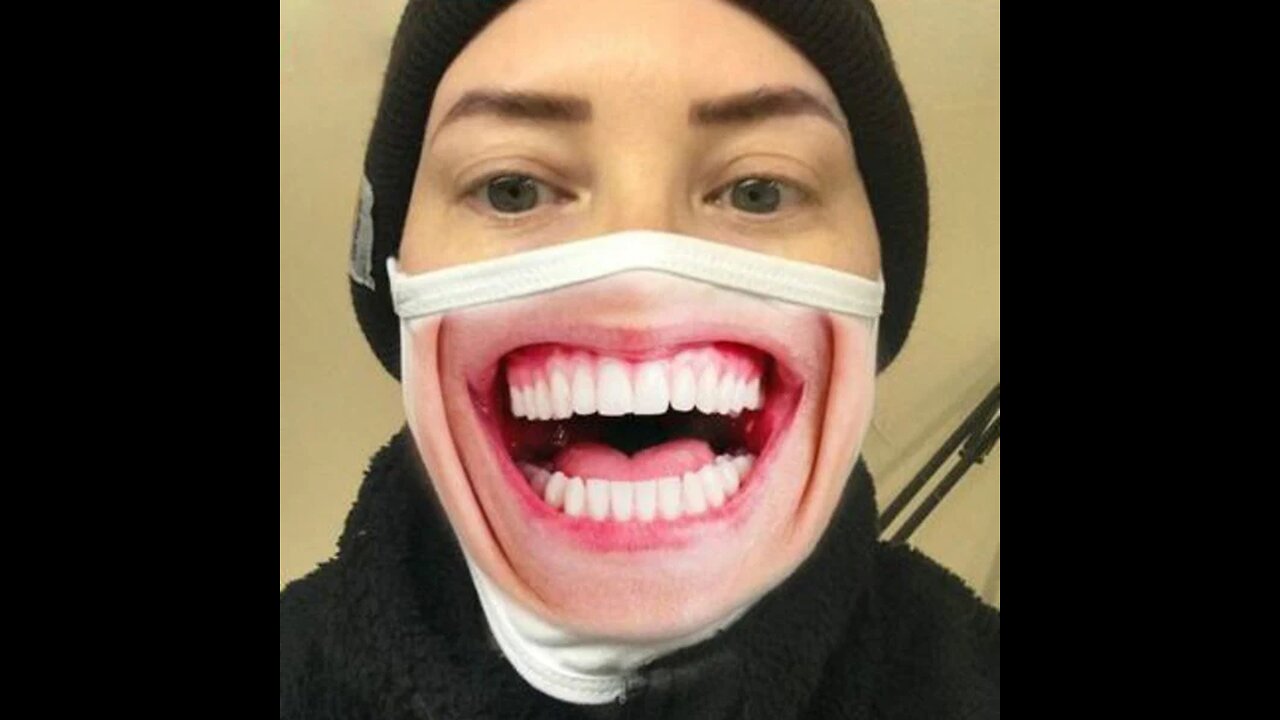 Funny Big Mouth Face Mask, Fun for Halloween or Anytime (1pc)
