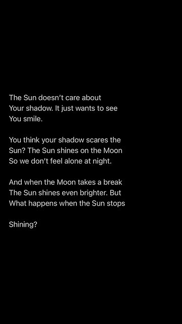 The Sun cries when you don’t shine