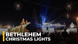 Christmas in Bethlehem: City lights up tree for first time in two years