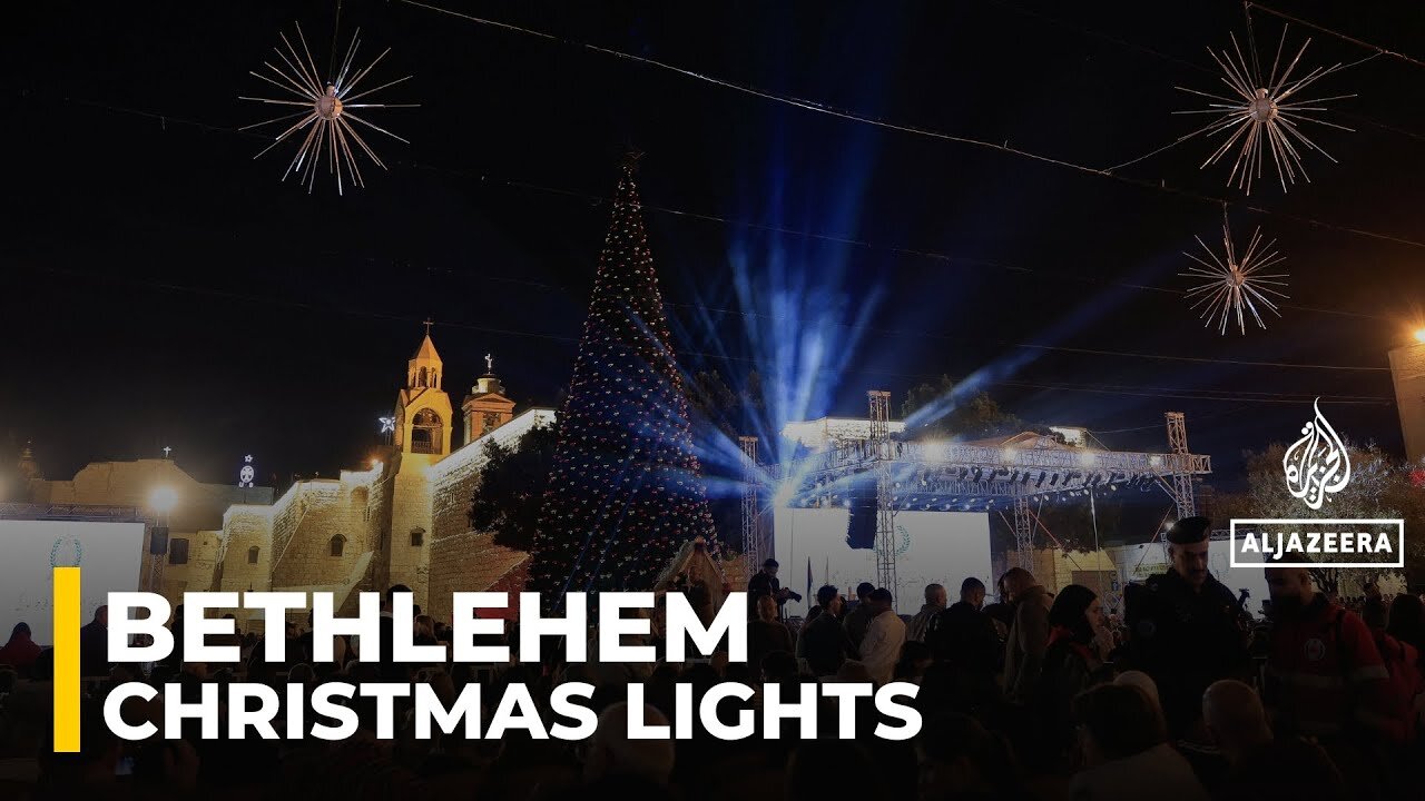 Christmas in Bethlehem: City lights up tree for first time in two years