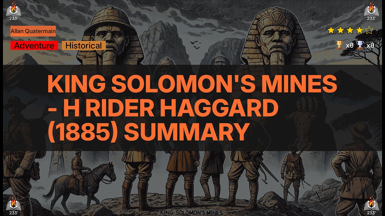 King Solomon's Mines - H Rider Haggard (1885) Summary (Allan Quatermain - 1)