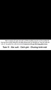 Toán 11: Một xí nghiệp mỗi ngày sản xuất ra 2000 sản phẩm trong đó có 39 sản phẩm lỗi.Lần lượt
