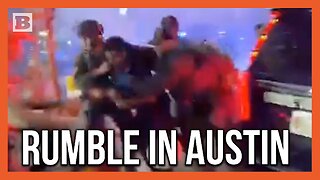 Austin Police Tackle Anti-ICE Protester Rushing at Them as Tear Gas Fills the Air