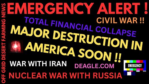 EMERGENCY ALERT !! THE COMING COLLAPSE IS ALMOST HERE... WORSE THAN THE 1929 CRASH & CIVIL WAR