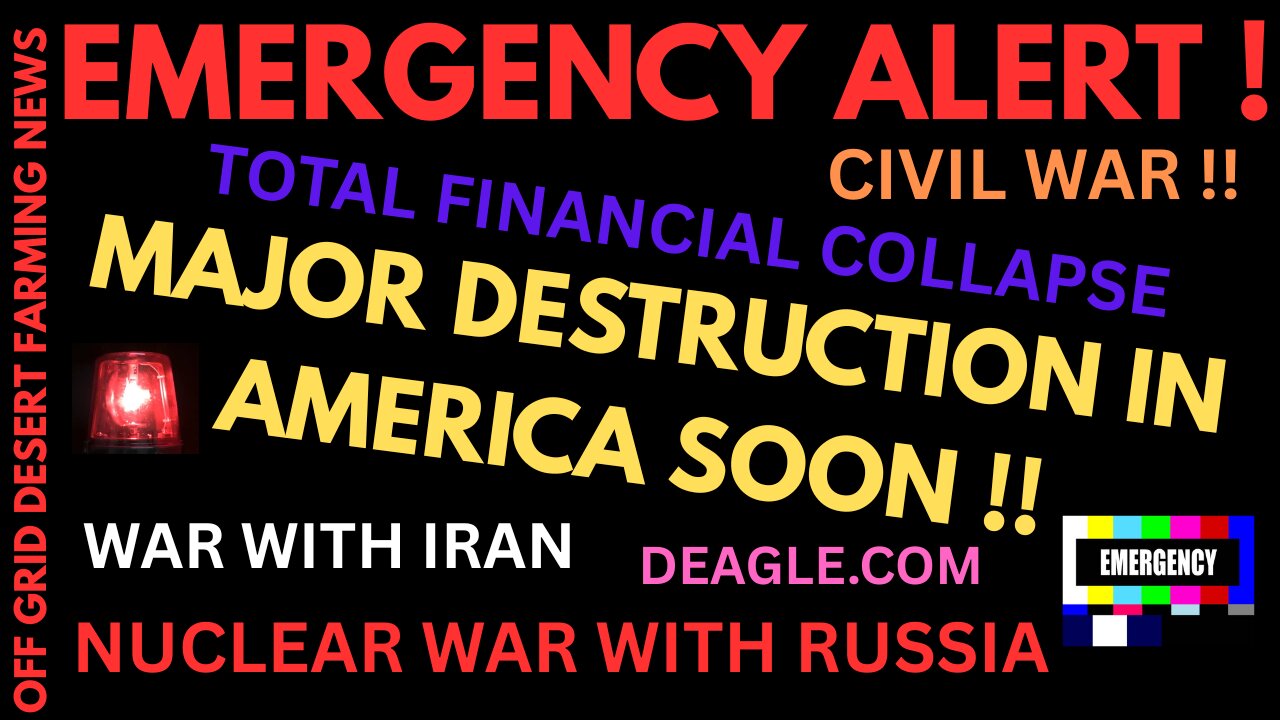 EMERGENCY ALERT !! THE COMING COLLAPSE IS ALMOST HERE... WORSE THAN THE 1929 CRASH & CIVIL WAR