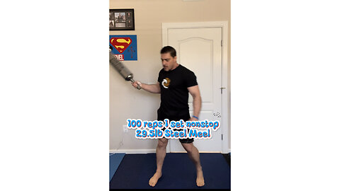 100 rep nonstop set with a 29.5lb Steel Meel