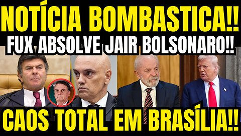 BOMBA NESSE DOMINGO! FUX CONCEDE ANISTIA BOLSONARO PARA ACABAR COM PERSEGUIÇÃO! M0RAES EM PÂNICO!!