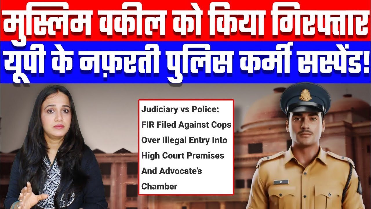 मुस्लिम वकील को किया गिरफ्तार, यूपी के नफ़रती पुलिस कर्मी सस्पेंड! Desh Live | Ashima Tyagi