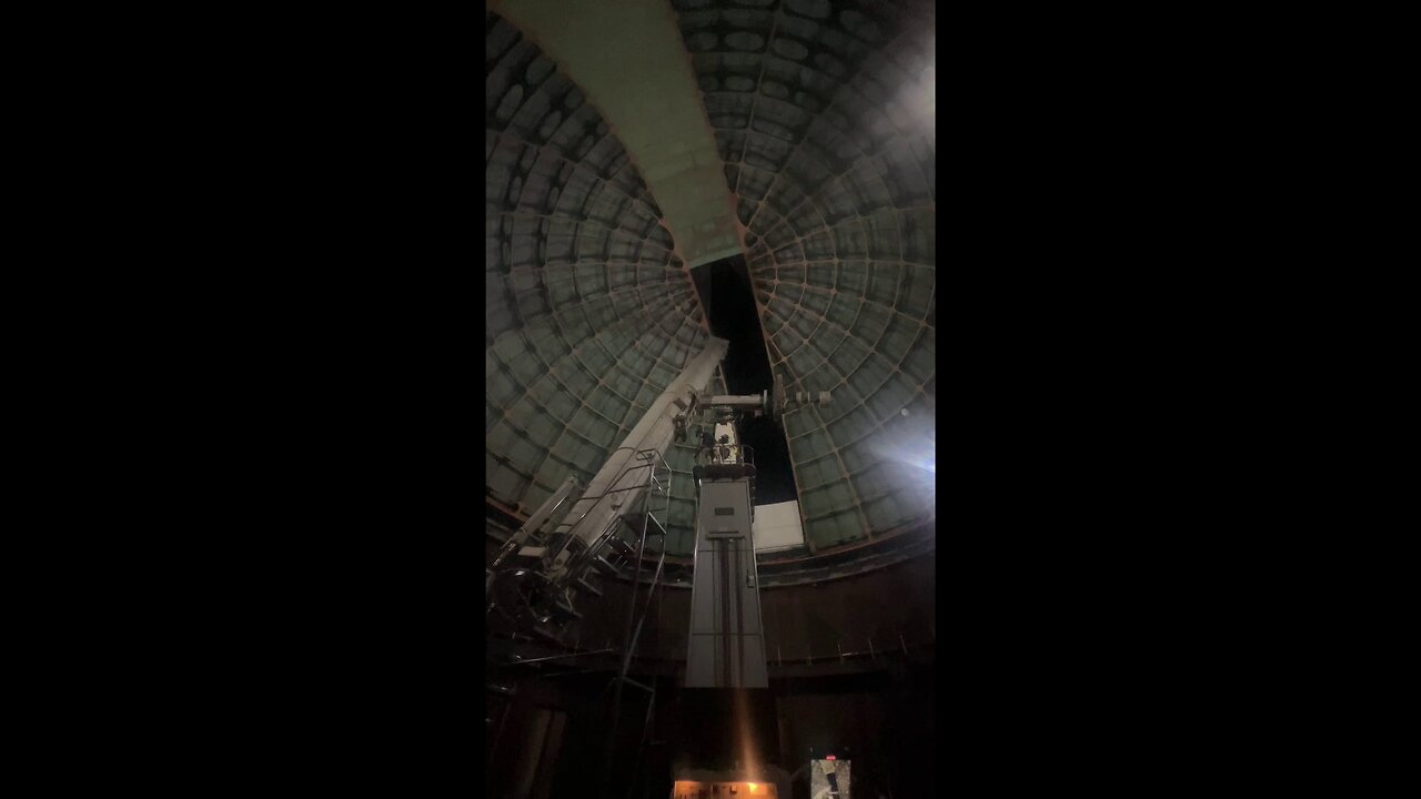 Lick Observatory Tour: Opening the Dome and Moving the 36" Telescope