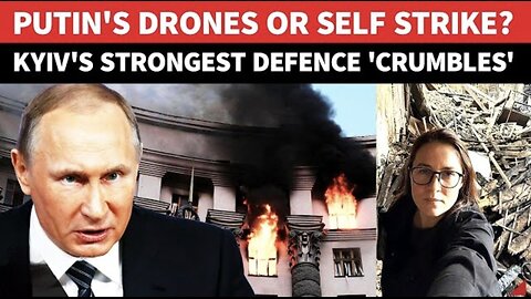 Putin's Drones 'Rattle' Zelensky: Kyiv Govt Office Burns 'Due To Self-hit,' Ukraine Blames Russia
