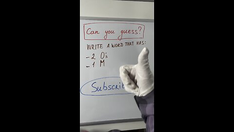 Only a few can guess this word: 2 O’s and 1 M