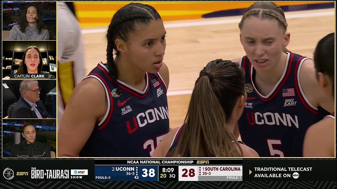 Caitlin Clark discusses facing Geno Auriemma | UConn Huskies vs South Carolina women's basketball