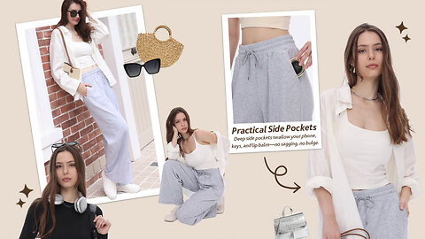 Wide Leg Sweatpants Women